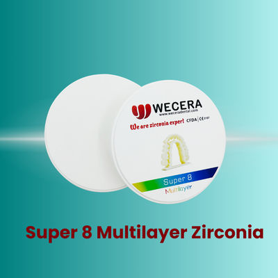 Roland Compatible Machines Multilayer Zirconia Block Diameter 98mm Density 6.0-6.3gcm3 Ideal for Precision Dental Applications