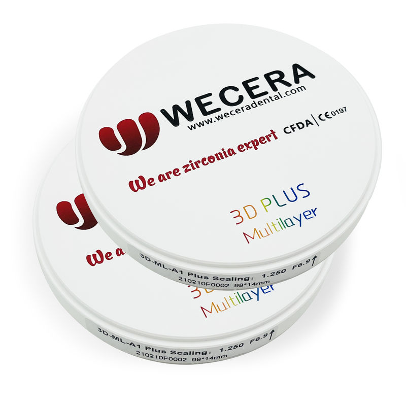 11 Gradients 3D Multilayer Zirconia Top-Notch Option for Dental Labs and Milling Center Bridges