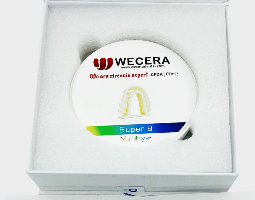 Flexural Strength 700-1200MPa Dental Zirconia Block Smooth Surface Laboratorio Dental Style Engineered for Dental Prosthetics and Accurate Fit